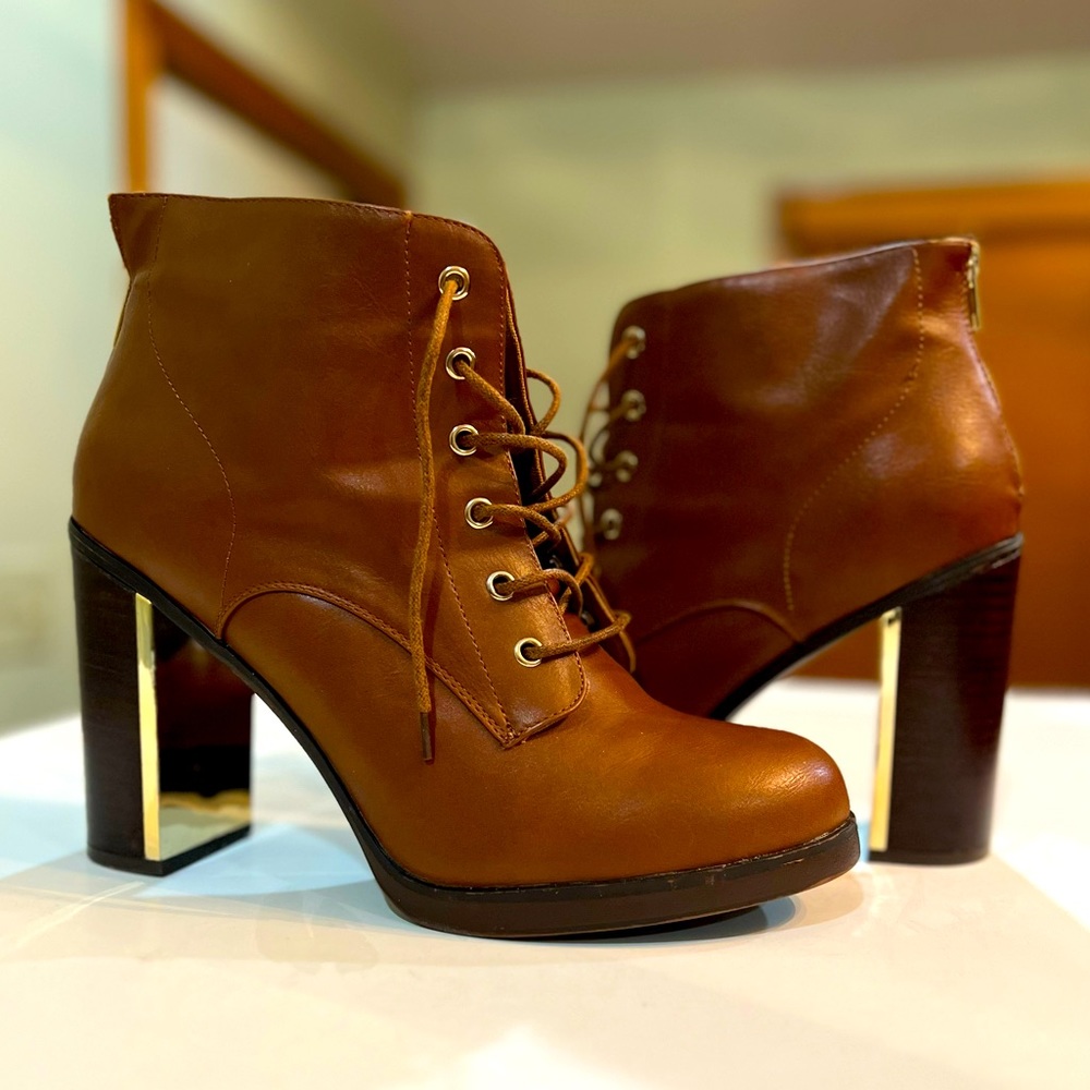 Brown High Heel Ankle Boots by Torrid 11.5W